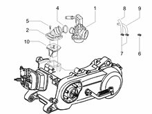 Vergaser, komplett - Ansaugstutzen