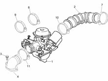 Vergaser, komplett - Ansaugstutzen