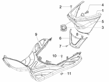Mittlere Verklaidung - Fußraster