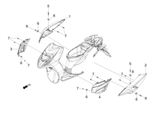 Mittlere Verklaidung - Fußraster
