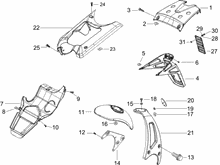 Hinterabdeckung - Kotflügellappen