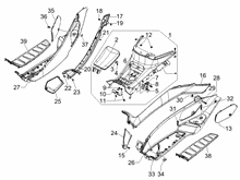 Mittlere Verklaidung - Fußraster