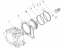 Einheit Zylinder-Kolben-Kolbenbolzen