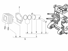 Einheit Zylinder-Kolben-Kolbenbolzen