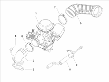 Vergaser, komplett - Ansaugstutzen