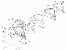 Vorderes Handschuhfach  - Schild-Rückseite