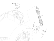 Hintere Radaufhängung - Stoßdämpfer