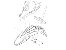 Vorderes Schutzblech-Stütze