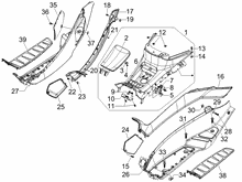 Mittlere Verklaidung - Fußraster