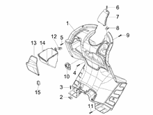 Vorderes Handschuhfach  - Schild-Rückseite