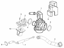 Vergaser, komplett - Ansaugstutzen