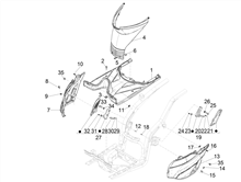 Mittlere Verklaidung - Fußraster