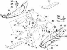 Mittlere Verklaidung - Fußraster
