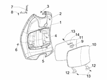 Vorderes Handschuhfach  - Schild-Rückseite