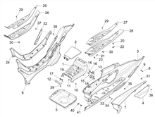 Mittlere Verklaidung - Fußraster