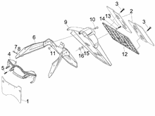 Hinterabdeckung - Kotflügellappen