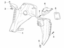 Vorderes Handschuhfach  - Schild-Rückseite