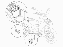 Fernschalteren - Batterie - Hupe