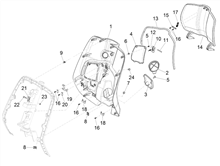 Vorderes Handschuhfach  - Schild-Rückseite