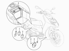 Fernschalteren - Batterie - Hupe