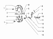 Hinterbremse - Bremsbackensatzen