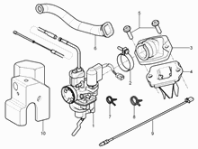 Vergaser, komplett - Ansaugstutzen