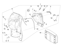 Vorderes Handschuhfach  - Schild-Rückseite