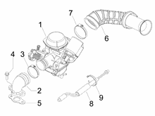 Vergaser, komplett - Ansaugstutzen