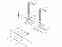 Hintere Radaufhängung - Stoßdämpfer