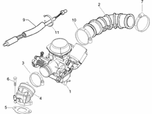 Vergaser, komplett - Ansaugstutzen