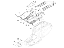 Mittlere Verklaidung - Fußraster