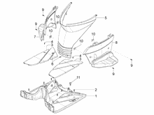 Mittlere Verklaidung - Fußraster