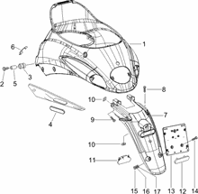 Hinterabdeckung - Kotflügellappen