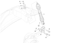 Hintere Radaufhängung/Federung - Stoßdämpfer