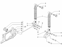 Hintere Radaufhängung - Stoßdämpfer