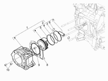 Einheit Zylinder-Kolben-Kolbenbolzen