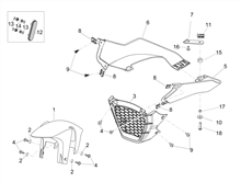 Vorderes Schutzblech-Stütze