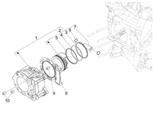 Einheit Zylinder-Kolben-Kolbenbolzen