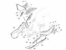 Mittlere Verklaidung - Fußraster