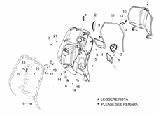 Vorderes Handschuhfach  - Schild-Rückseite