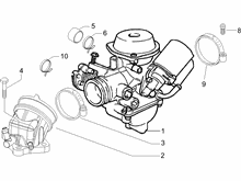 Vergaser, komplett - Ansaugstutzen