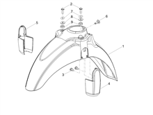 Vorderes Schutzblech-Stütze