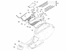 Mittlere Verklaidung - Fußraster