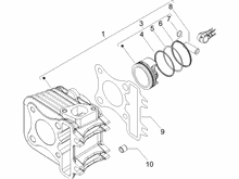 Einheit Zylinder-Kolben-Kolbenbolzen