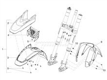 Vorderes Schutzblech-Stütze