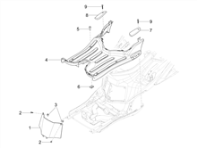 Mittlere Verklaidung - Fußraster