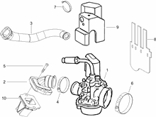 Vergaser, komplett - Ansaugstutzen