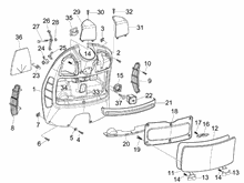 Vorderes Handschuhfach  - Schild-Rückseite