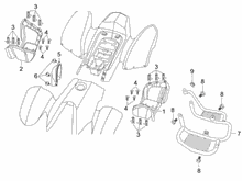 Mittlere Verklaidung - Fußraster