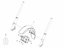 Vorderes Schutzblech-Stütze